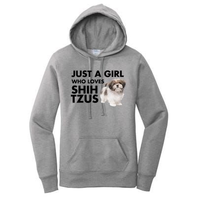 Just A Who Loves Shih Tzus Great Gift Women's Pullover Hoodie