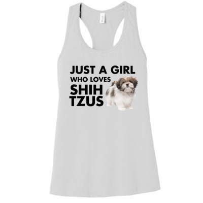 Just A Who Loves Shih Tzus Great Gift Women's Racerback Tank