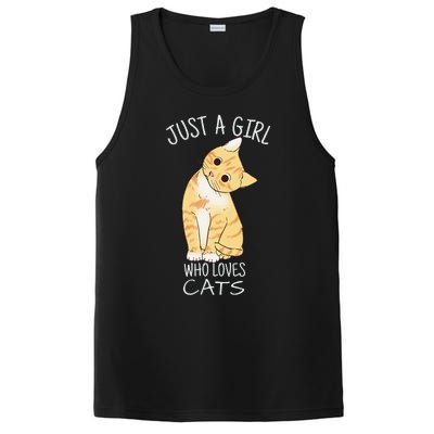 Just A Who Loves Cats Gift For Cat Lover PosiCharge Competitor Tank