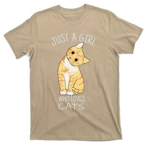 Just A Who Loves Cats Gift For Cat Lover T-Shirt