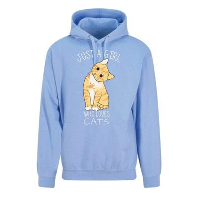 Just A Who Loves Cats Gift For Cat Lover Unisex Surf Hoodie