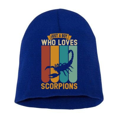 Just A Who Loves Scorpions Great Gift Short Acrylic Beanie