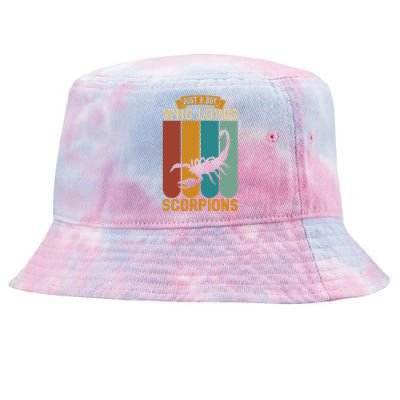 Just A Who Loves Scorpions Great Gift Tie-Dyed Bucket Hat