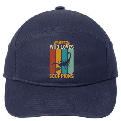 Just A Who Loves Scorpions Great Gift 7-Panel Snapback Hat