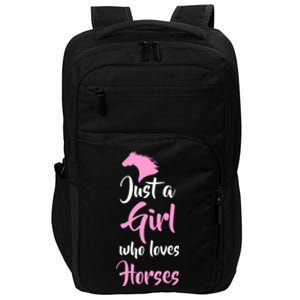 Just A Who Love Horses Horseback Riding Gift Meaningful Gift Impact Tech Backpack