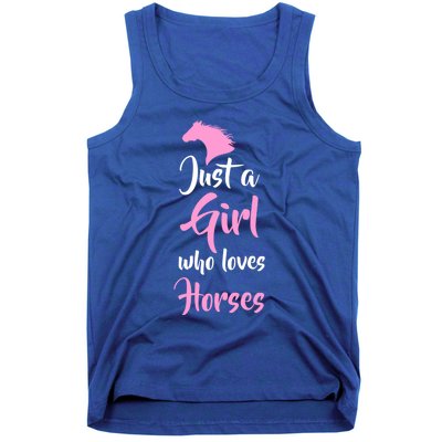 Just A Who Love Horses Horseback Riding Gift Meaningful Gift Tank Top