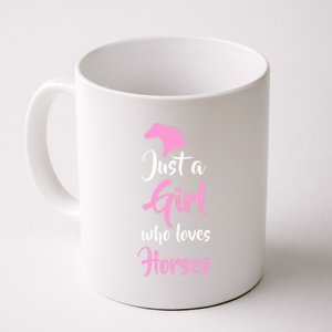 Just A Who Love Horses Horseback Riding Gift Meaningful Gift Coffee Mug