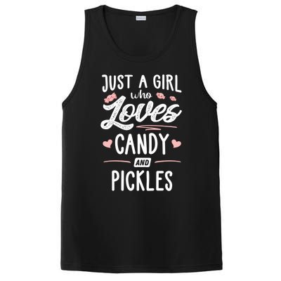 Just A Who Loves Candy And Pickles Gift Cute Gift PosiCharge Competitor Tank