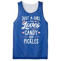 Just A Who Loves Candy And Pickles Gift Cute Gift Mesh Reversible Basketball Jersey Tank