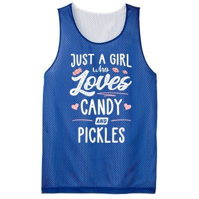 Just A Who Loves Candy And Pickles Gift Cute Gift Mesh Reversible Basketball Jersey Tank