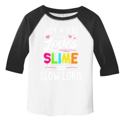 Just A Who Loves Slime And Slow Loris Gift Funny Gift Toddler Fine Jersey T-Shirt