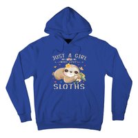 Just A Who Loves Sloths Cute Sloth Lover Gift Hoodie