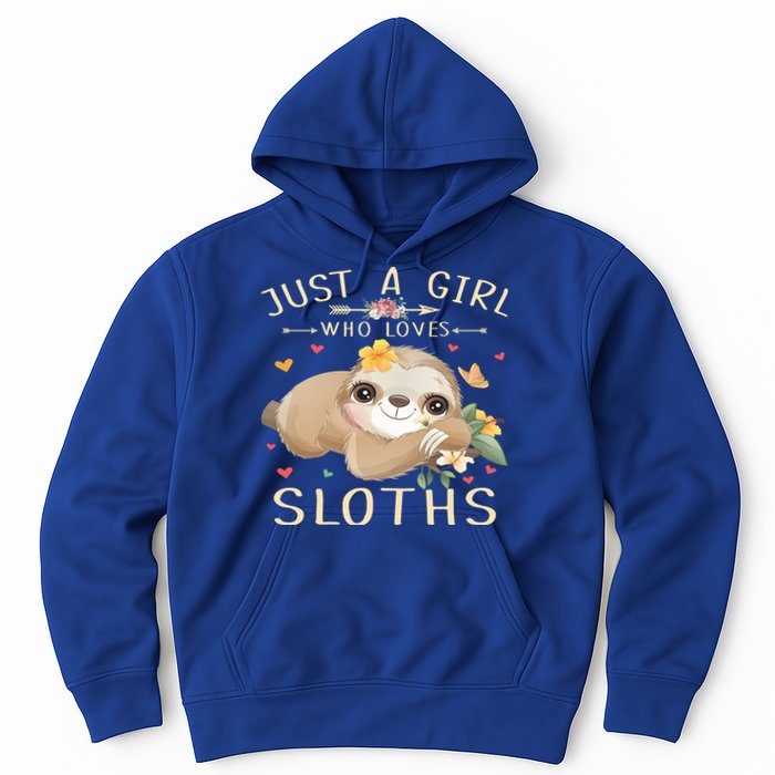 Just A Who Loves Sloths Cute Sloth Lover Gift Hoodie