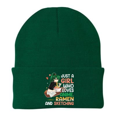 Just A  Who Loves Anime Ra And Sketching Japan Anime Knit Cap Winter Beanie