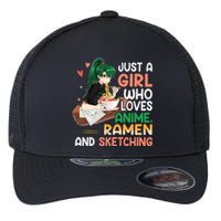 Just A  Who Loves Anime Ra And Sketching Japan Anime Flexfit Unipanel Trucker Cap