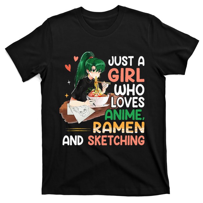 Just A  Who Loves Anime Ra And Sketching Japan Anime T-Shirt