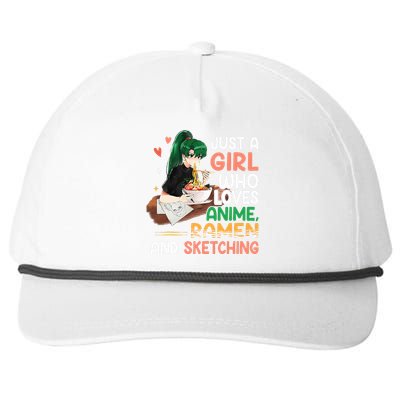 Just A  Who Loves Anime Ra And Sketching Japan Anime Snapback Five-Panel Rope Hat