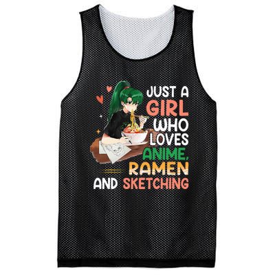 Just A  Who Loves Anime Ra And Sketching Japan Anime Mesh Reversible Basketball Jersey Tank