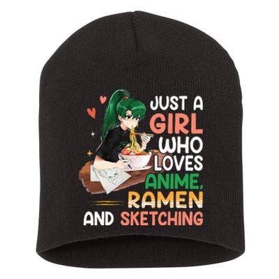 Just A  Who Loves Anime Ra And Sketching Japan Anime Short Acrylic Beanie