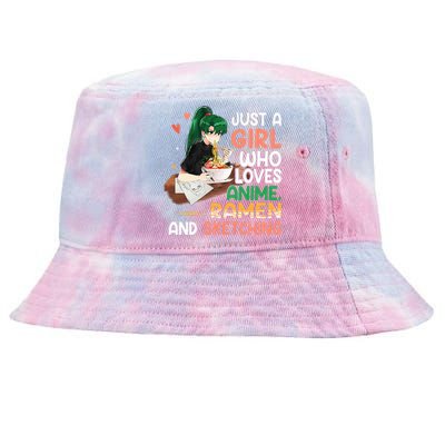 Just A  Who Loves Anime Ra And Sketching Japan Anime Tie-Dyed Bucket Hat