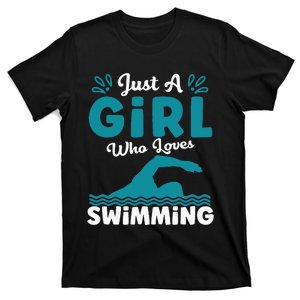 Just A Who Loves Swimming Swimmer Swim Lover T-Shirt