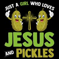 Just A Who Loves Jesus And Pickles Christian Pickles Sustainable Bucket Hat