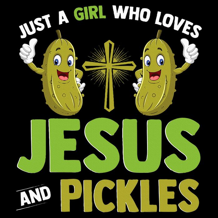 Just A Who Loves Jesus And Pickles Christian Pickles Sustainable Bucket Hat