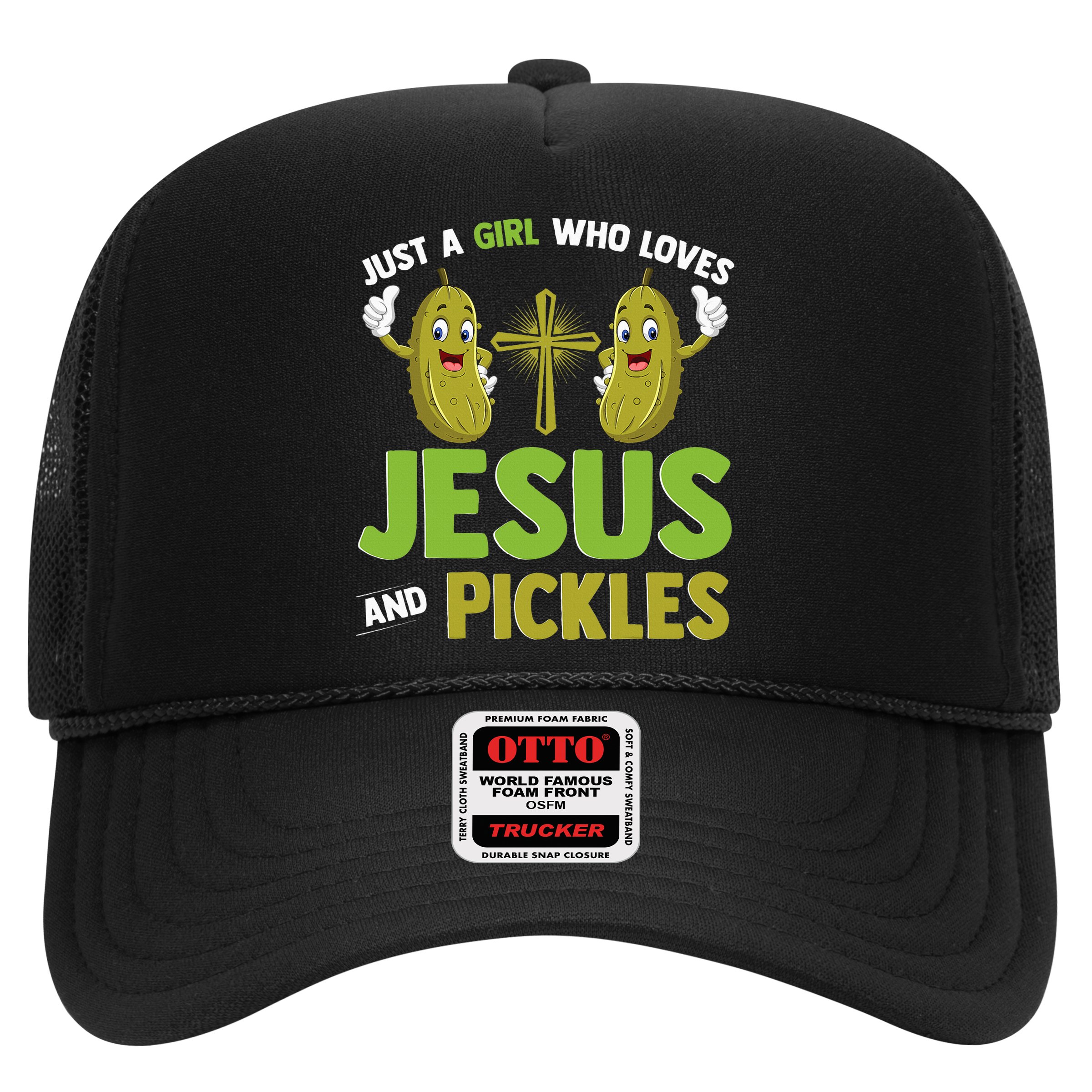Just A Who Loves Jesus And Pickles Christian Pickles Hat