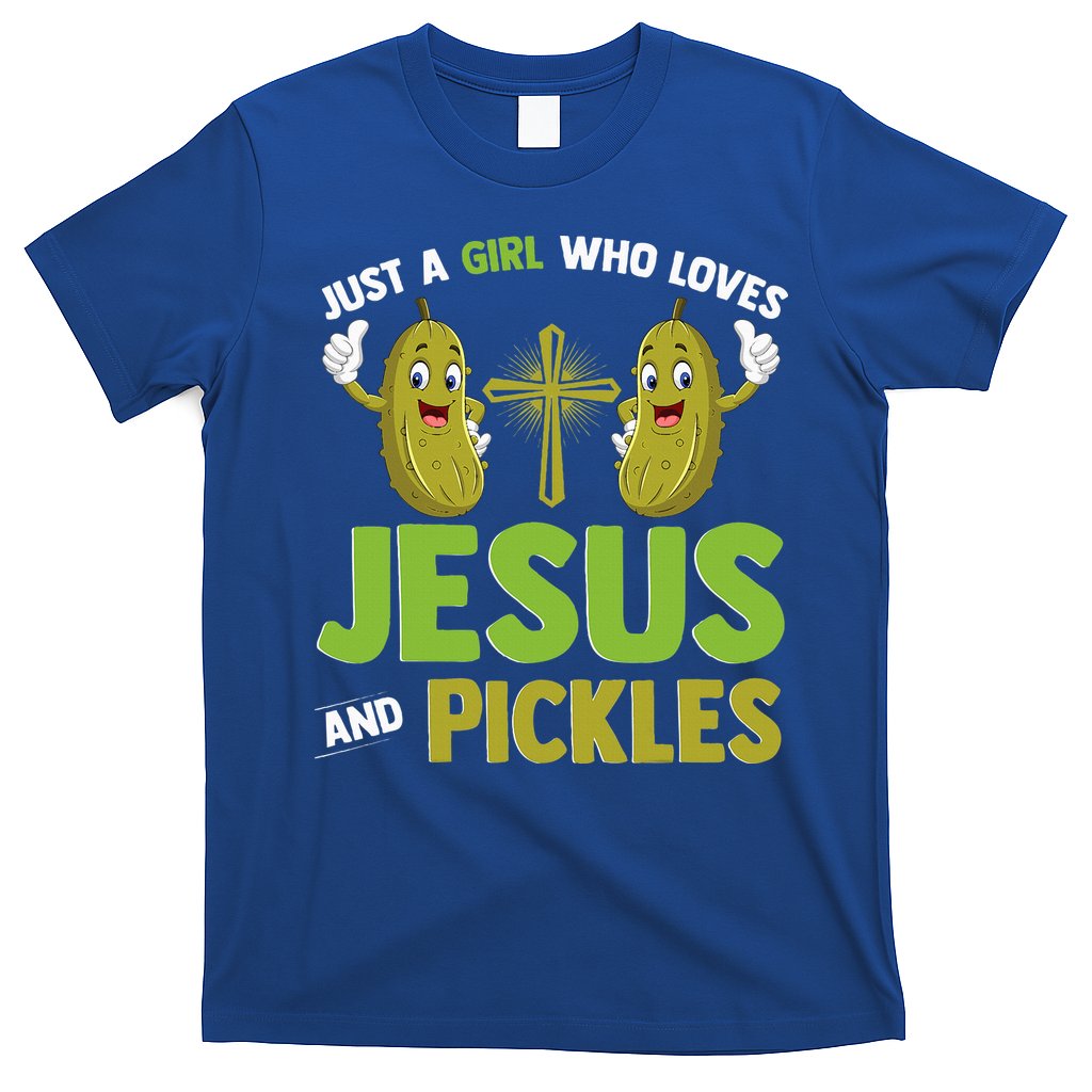 Just A Who Loves Jesus And Pickles Christian Pickles T-Shirt