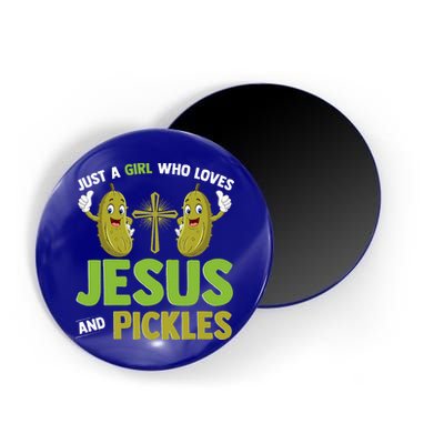 Just A Who Loves Jesus And Pickles Christian Pickles Magnet