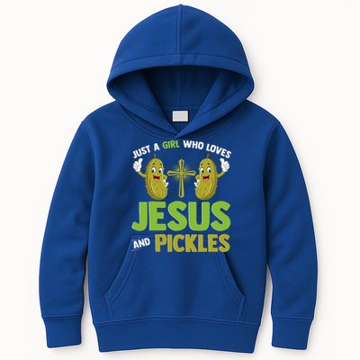 Just A Who Loves Jesus And Pickles Christian Pickles Kids Hoodie