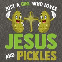 Just A Who Loves Jesus And Pickles Christian Pickles Cotton Canvas Backpack