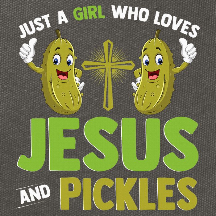 Just A Who Loves Jesus And Pickles Christian Pickles Cotton Canvas Backpack
