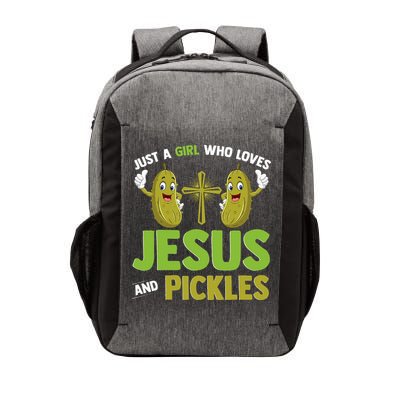 Just A Who Loves Jesus And Pickles Christian Pickles Vector Backpack