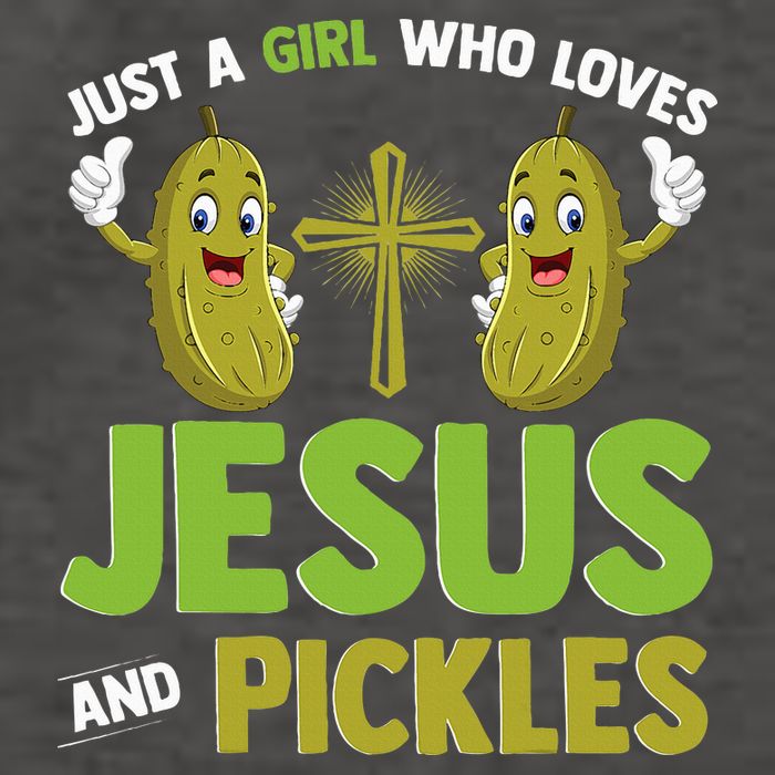Just A Who Loves Jesus And Pickles Christian Pickles Vector Backpack