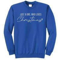 Just A Who Loves Christmas Xmas Gift Sweatshirt