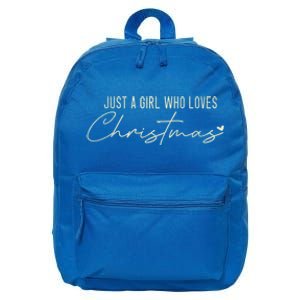 Just A Who Loves Christmas Xmas Gift 16 in Basic Backpack