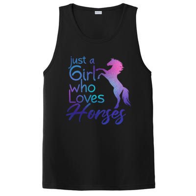 Just A Who Loves Horses Cute Horse Cute Gift PosiCharge Competitor Tank