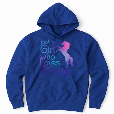 Just A Who Loves Horses Cute Horse Cute Gift Hoodie