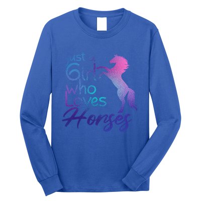 Just A Who Loves Horses Cute Horse Cute Gift Long Sleeve Shirt