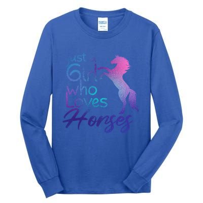 Just A Who Loves Horses Cute Horse Cute Gift Tall Long Sleeve T-Shirt