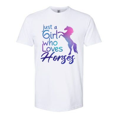 Just A Who Loves Horses Cute Horse Cute Gift Softstyle CVC T-Shirt