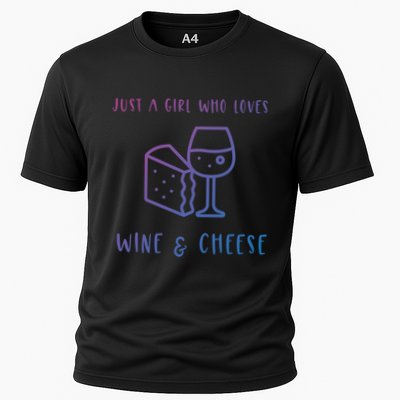 Just A Who Loves Wine And Cheese Charcuterie Foodie Cute Gift Performance Shirt