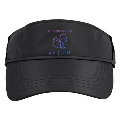 Just A Who Loves Wine And Cheese Charcuterie Foodie Cute Gift Adult Drive Performance Visor