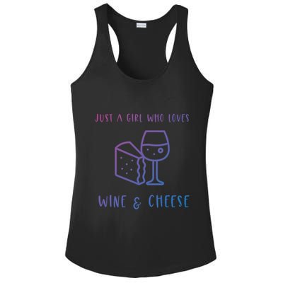 Just A Who Loves Wine And Cheese Charcuterie Foodie Cute Gift Ladies PosiCharge Competitor Racerback Tank