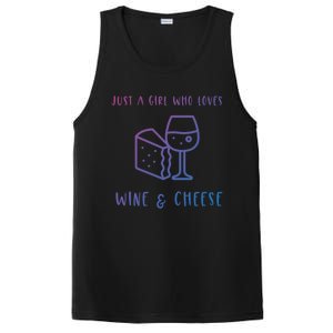 Just A Who Loves Wine And Cheese Charcuterie Foodie Cute Gift PosiCharge Competitor Tank