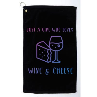 Just A Who Loves Wine And Cheese Charcuterie Foodie Cute Gift Golf Towel