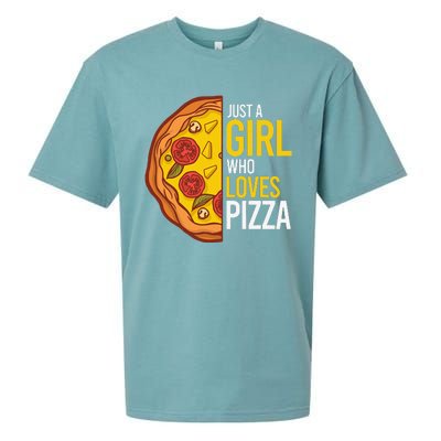 Just A  Who Loves Pizza Lover Funny Pizza foodie Sueded Cloud Jersey T-Shirt