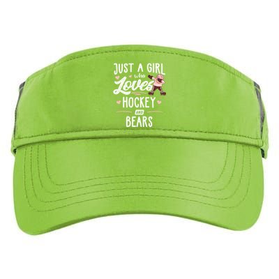 Just A Who Loves Hockey And Bears Gift Gift Adult Drive Performance Visor