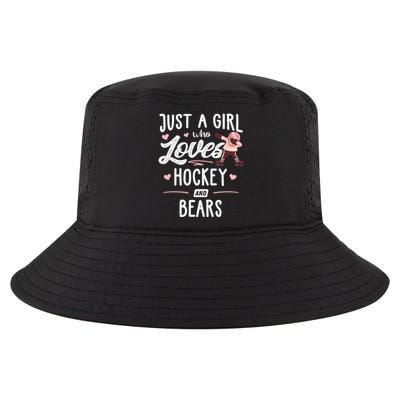 Just A Who Loves Hockey And Bears Gift Gift Cool Comfort Performance Bucket Hat